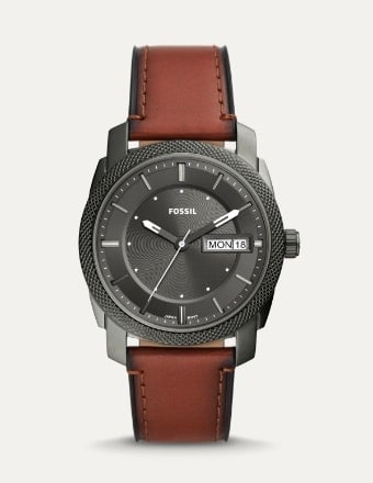 brown leather watch