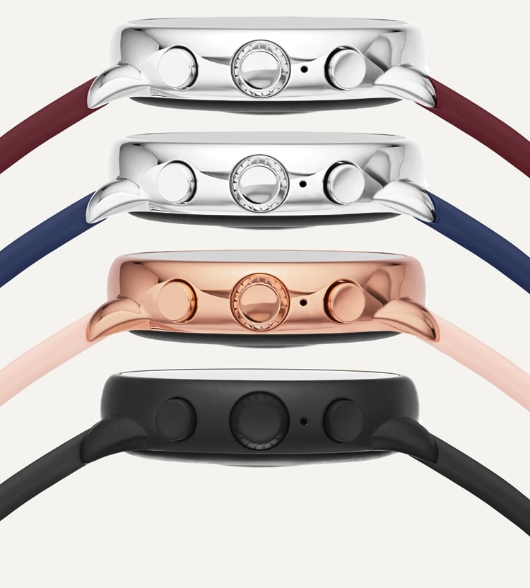Deux montres connectées Gen 6 édition bien-être vues de côté.