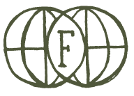 Decorative double globe icon.