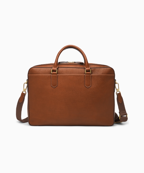 Le porte-documents Asher en cuir marron.