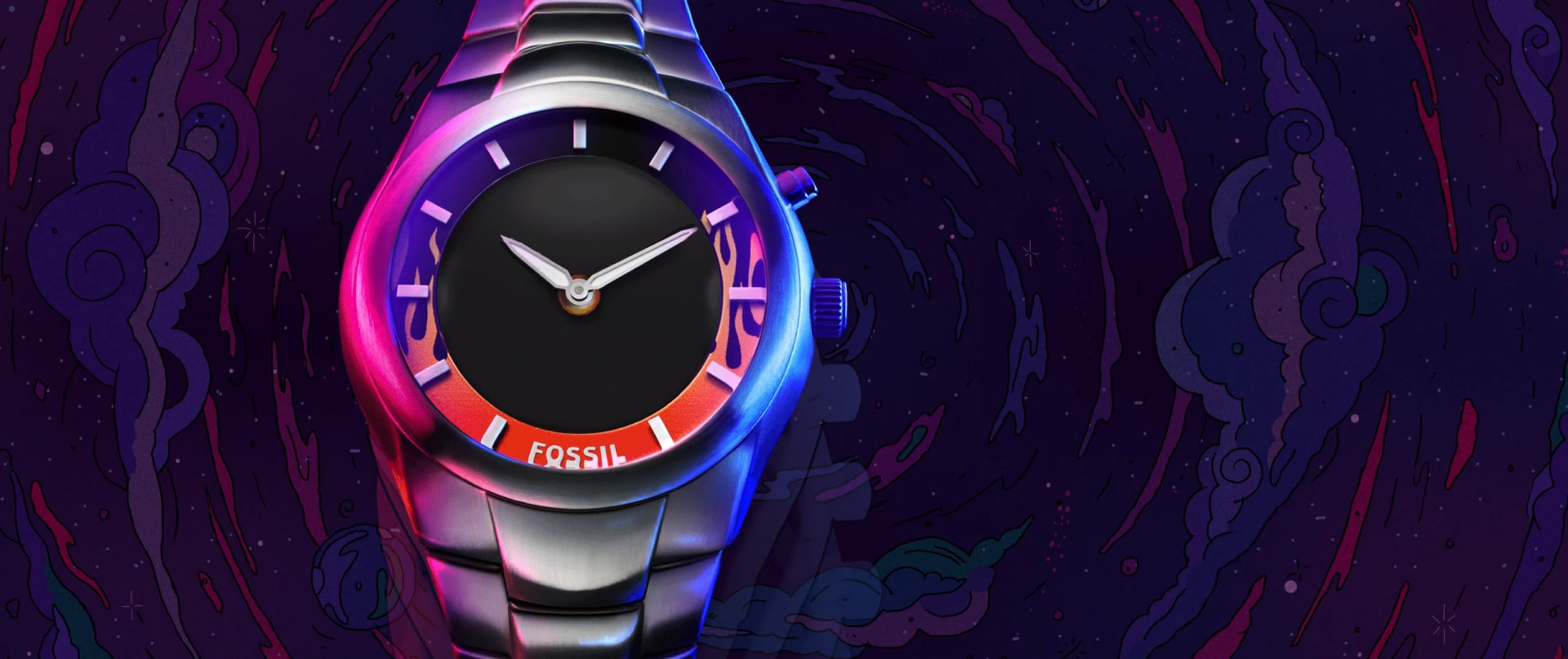 Y2K Big Tic ステンレススチールウォッチ - LE1230 - Fossil