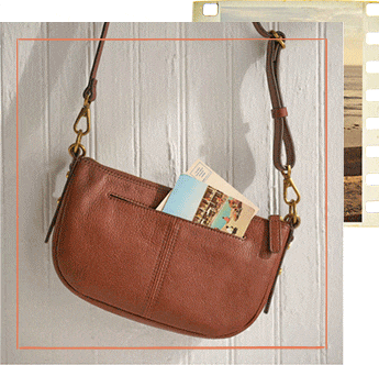 A gif of the brown leather Jolie bag.