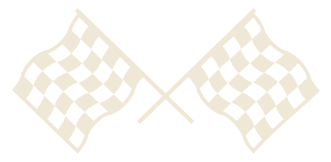 Graphic featuring two checkered flags.