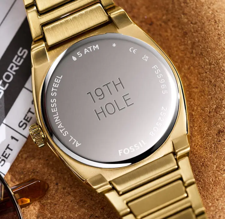 Personalised Fossil watch and jewellery.