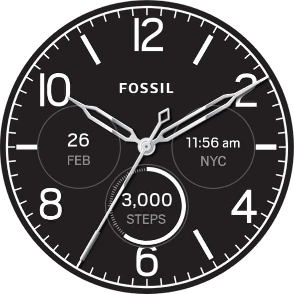 A Fossil Tailor watch face
