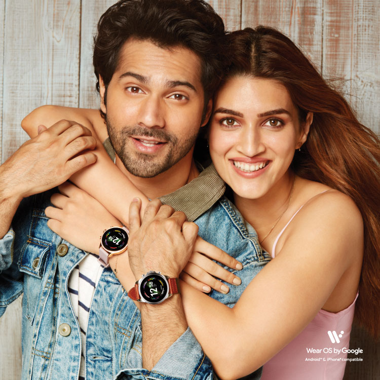 Image of female model wearing a Fossil watch.