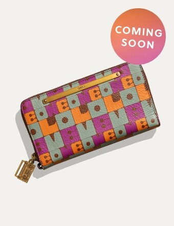 The printed Cedella Marley x Fossil wallet.