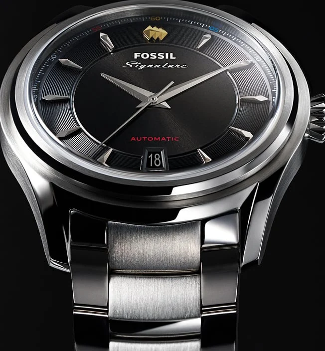 Beautiful image of the black-dialled Three-Hand Date Automatic watch from the Signature CS-1 watch collection.