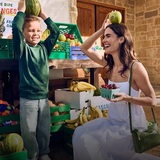 Two gold-tone Fossil Raquel watches shown in the classic size and new mini 18mm case.