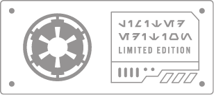 英語とオーラベッシュでLimited Editionと書かれたアイコンプレート