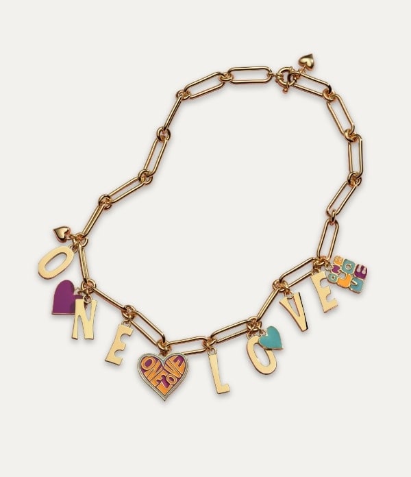 The Cedella Marley x Fossil charm necklace.