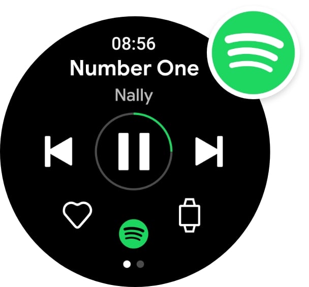 Cadran Spotify avec le logo Spotify
