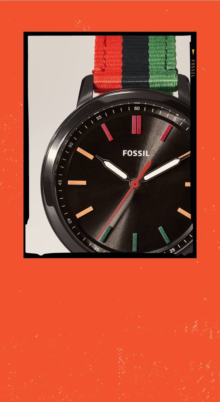 The Neutra Minimalist watch featuring colors inspired by the Pan-African flag and honoring Black History Month.
