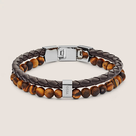 Men's silver-tone Arden bracelet. 