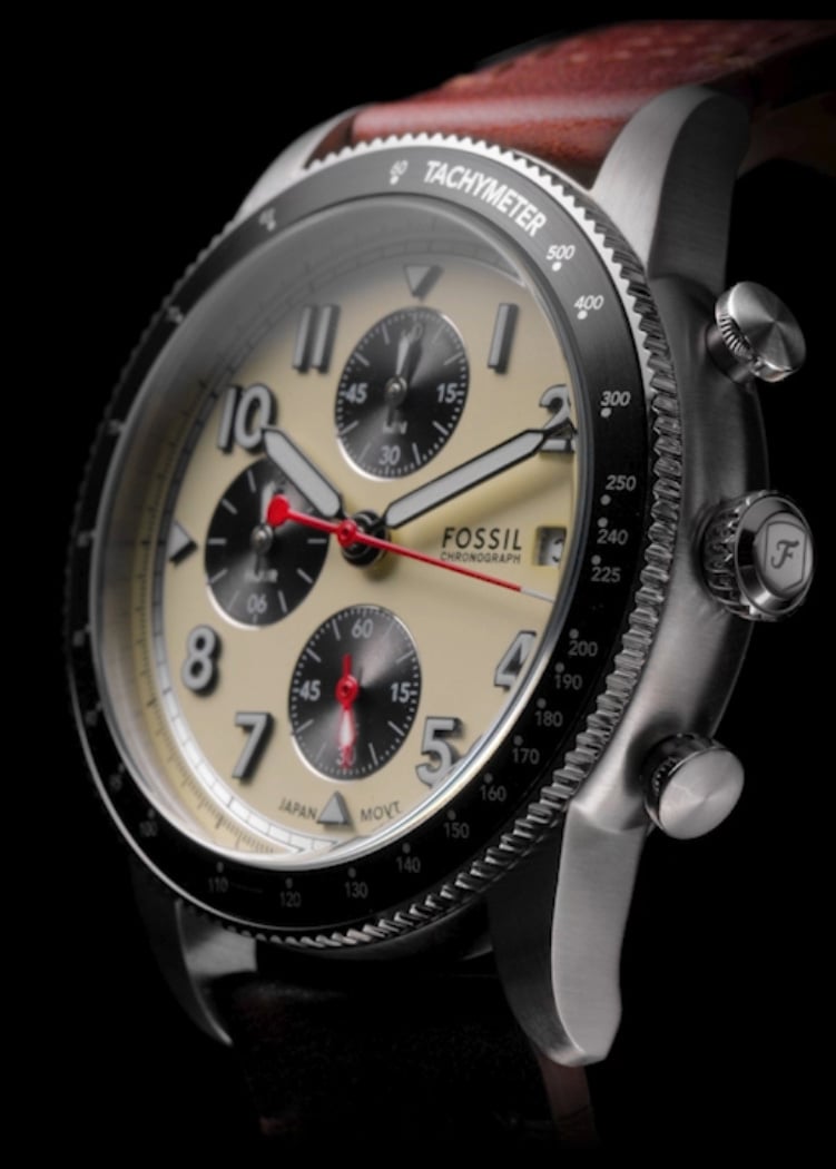 Sport Tourer Chronograph Brown Leather Watch - FS6042 - Fossil