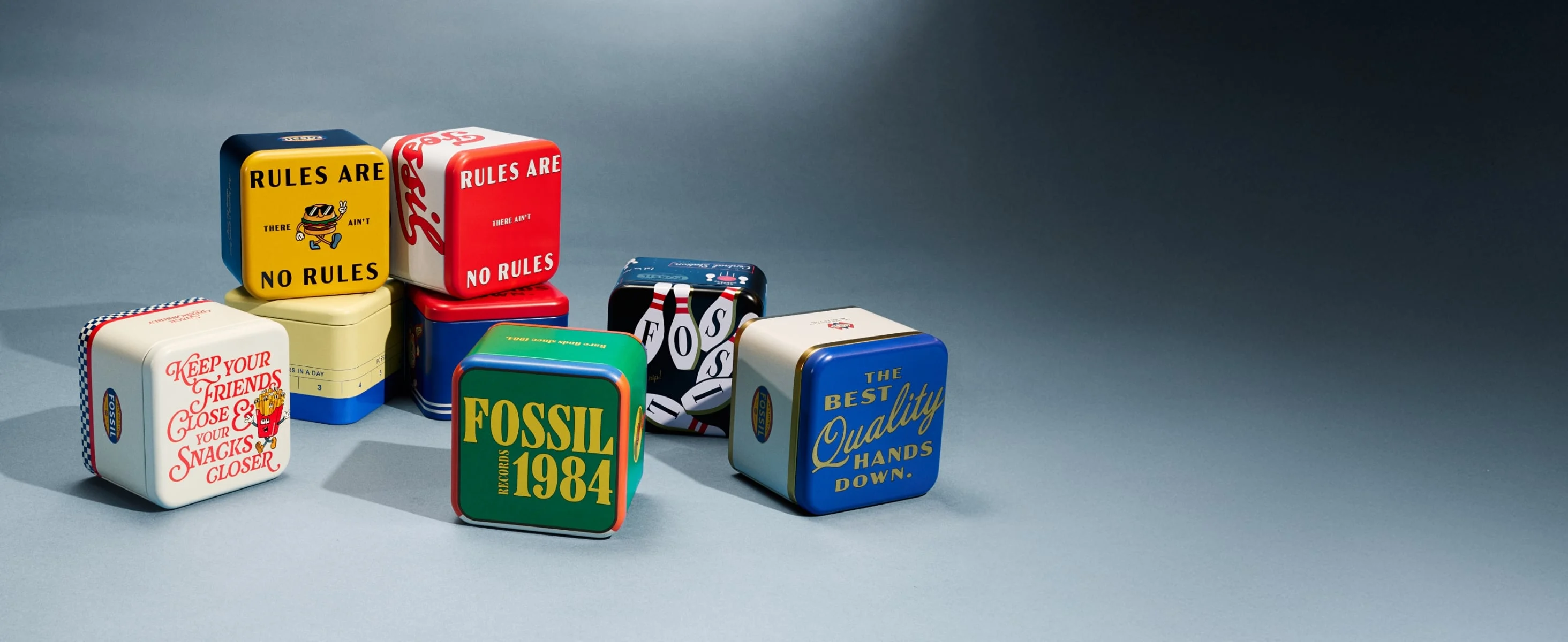 Fossil watch tin campaign