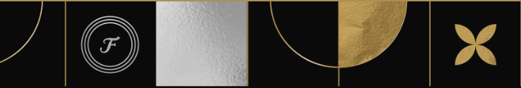 Gold and silver decorative border.
