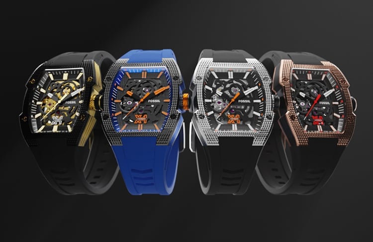 Fossil Machine X-1コレクション全体を、大胆なさまざまなスタイルで表示。